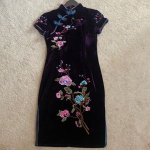 Velvet Qipao Dress